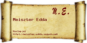 Meiszter Edda névjegykártya
